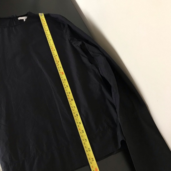 OAK + FORT Black Boxy Fit Shirt With High Side Slits - Picture 12 of 13